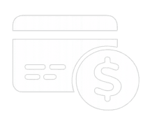 Payment icon showing a credit card with a dollar sign.